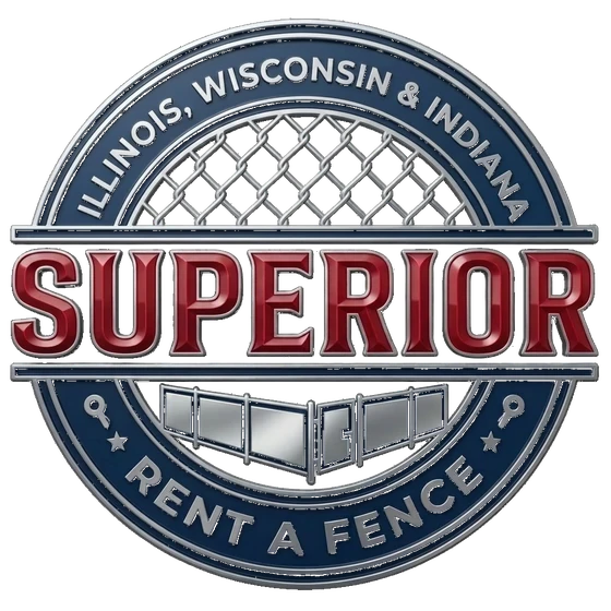 Superior Rent-A-Fence circular badge logo